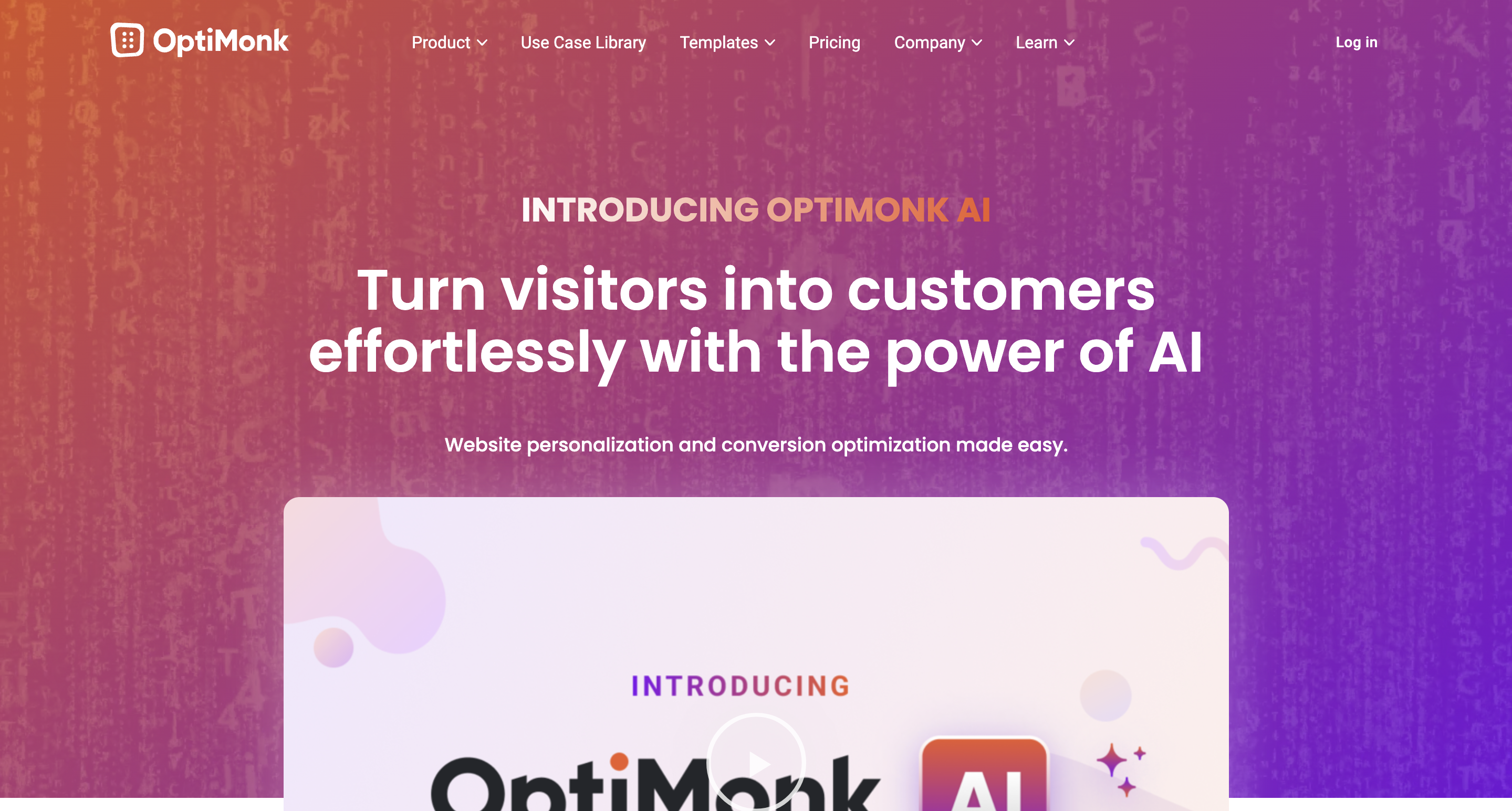 OptiMonk AI best ai tool for marketing