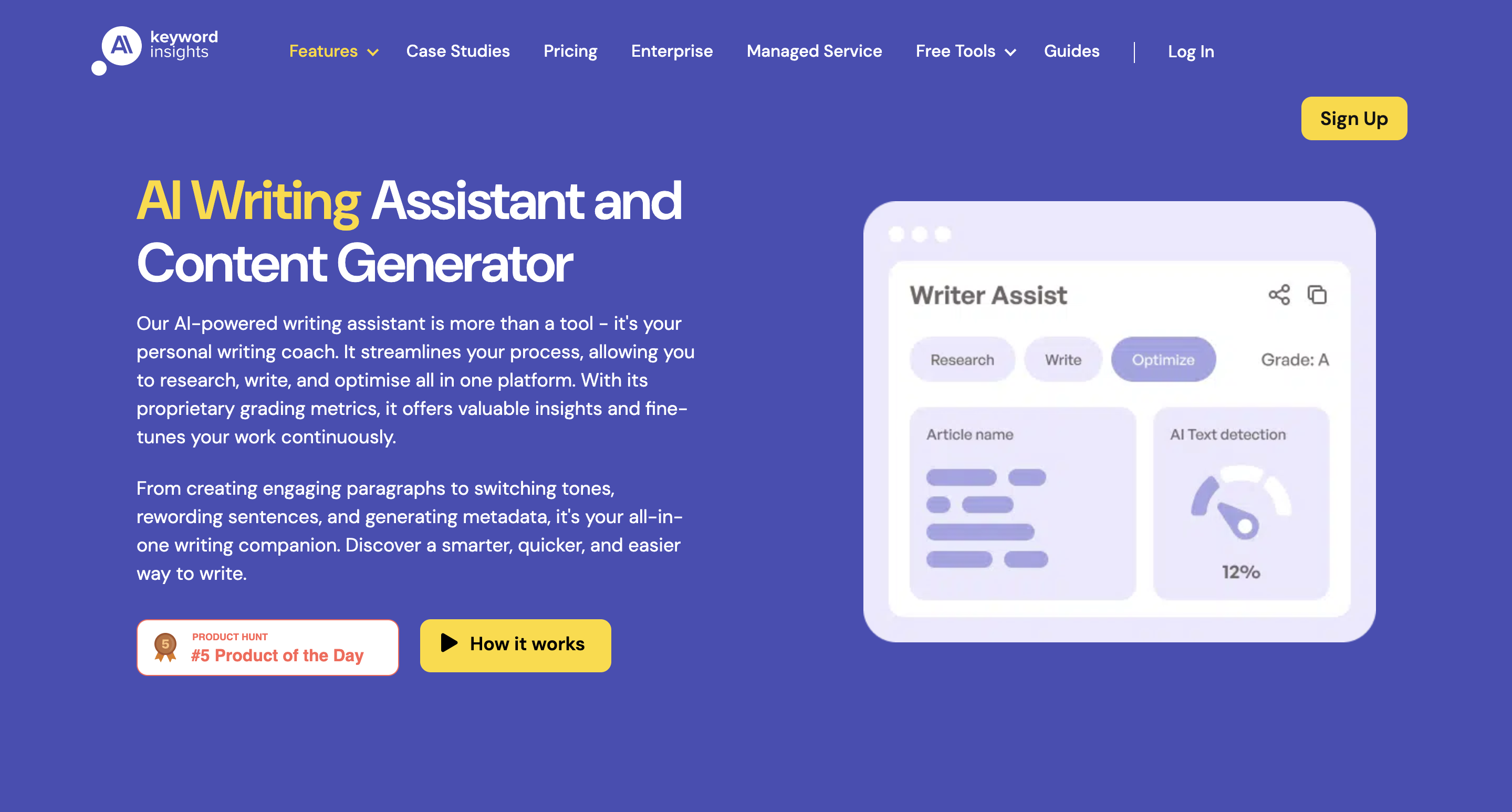 Keyword Insights best ai tool for marketing